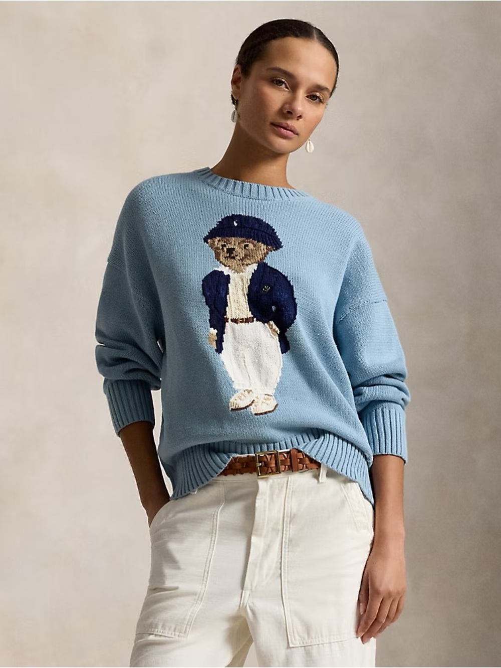 NWT Polo Ralph Lauren Polo Bear Oversize Cotton Sweater